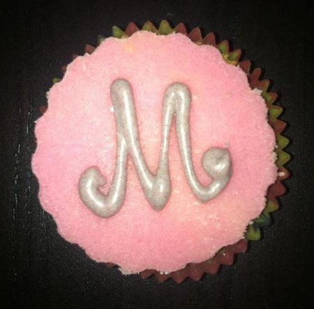 Cupcake personnalisé: initiale du prénom